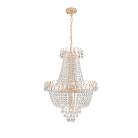 Golden Crystal Chandelier, Large Modern Luxury Chandelier, Suitable For Living Room, Dining Room, Bedroom, Hallway - No Bulb Unusable Platform - Temu