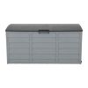 75gal 260L Outdoor Garden Plastic Storage Deck Box Chest Tools Cushions Toys Lockable Seat