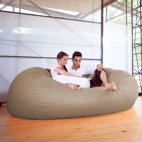 Jaxx 7 Foot Giant Bean Bag Sofa, Camel