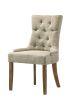 Yotam Beige Fabric & Salvaged Oak Finish Side Chair (Set of 2)