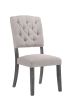 Bernard Beige Linen & Weathered Gray Oak Finish Side Chair (Set of 2)