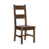 Classic Transitional Design Dining Chairs Set of 2 Solid Rubber Wood Dining Furniture Burnished Brown Finish