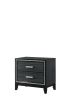 Haiden Weathered Black Finish Nightstand