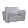 VEVOR Kids Couch, Toddler Chairs Comfy, 2-in-1 Toddler Couch Sofa Bed Fold Out, Convertible Sofa to Lounger