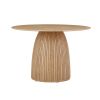 Round Dining Table Modern Wood Kitchen Table 47.24" Circular Tabletop for Leisure Coffee Table OAK.