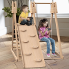 4-in-1 Juniper Indoor Play Gym - Jungle Gym Playset with Baby Swing, Slide, Ladder