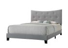 Venacha Gray Fabric Queen Bed