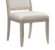 Modern Contemporary Side Chairs Set of 2, Upholstered Seat and Back Gray Finish Wooden Furniture