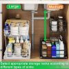 Two-layer sink organizer, pull out cabinet organizer Two-layer slide out of the sink cabinet organizer, kitchen bathroom cabinet sink organizer below