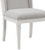 Katia Light Gray Linen & Weathered White Finish Side Chair( Set of 2)