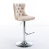 Swivel Velvet Barstools Adjusatble Seat Height from 25-33 Inch