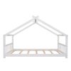 Full Size House Bed Wood Bed, White