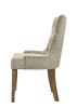 Yotam Beige Fabric & Salvaged Oak Finish Side Chair (Set of 2)