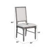 Leventis Cream Linen & Weathered Gray Finish Side Chair