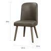 Waylon Gray Synthetic Leather & Gray Oak Finish Side Chair (Set of 2)