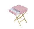 Coleen Pink & Gold Finish Accent Table