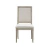 Modern Contemporary Side Chairs Set of 2, Upholstered Seat and Back Gray Finish Wooden Furniture