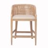 Handcrafted Rattan Counter Stool 25" H