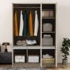 6-Doors Wooden Wardrobe Storage for Bedroom,Nature