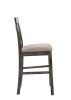 Martha II Tan Linen & Weathered Gray Finish Counter Height Chair (Set of 2)