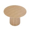 Round Dining Table Modern Wood Kitchen Table 47.24" Circular Tabletop for Leisure Coffee Table OAK.