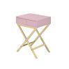 Coleen Pink & Gold Finish Accent Table