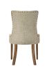 Yotam Beige Fabric & Salvaged Oak Finish Side Chair (Set of 2)