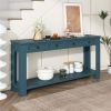 Console Table/Sofa Table with Storage Drawers and Bottom Shelf for Entryway Hallway