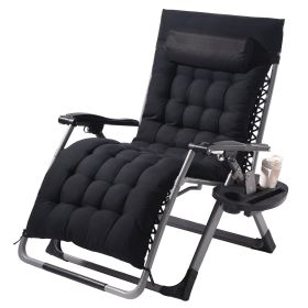 VEVOR Zero Gravity Chair 33" Zero Gravity Recliner Lounge Chair Indoor & Outdoor (Color: Black, Width: 33")