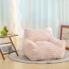 Bean Bag Chair for Adults with Armrests - Oversized Comfy Beige Beanbag Lounge Lazy Floor Sofa Chair for Living Room, Bedroom & Dorm