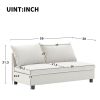 Loveseat Module for Modular Sectional Sofa,Chenille,Minimalist Style,2 Colors