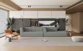 112.2*74" Modular Modular Combination Living Room Sofa Set, Modern Minimalist Sofa, Living Room Upholstered Sofa Bed, Bedroom